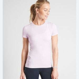 Athleta Short Sleeve Athletic Tee Pink | Workout Gym Top | Size Small